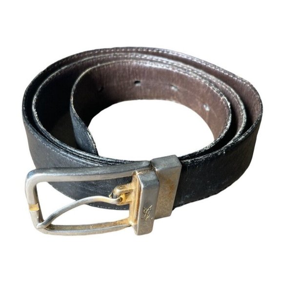 Saint Laurent Monogram Passant Buckle Belt, $375